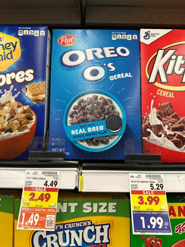 post cereal kroger shelf image