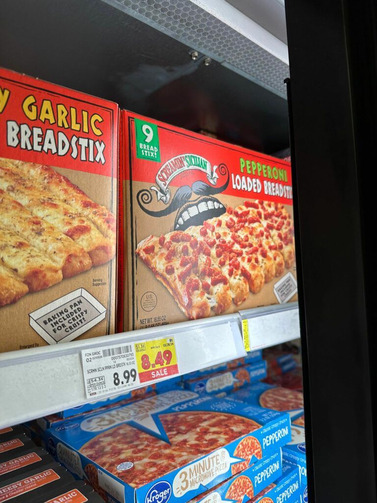 screamin sicilian breadstix kroger shelf image