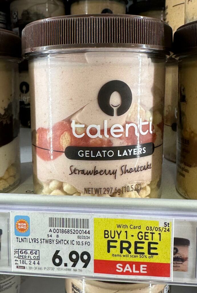 Talenti Gelato Kroger Shelf Image