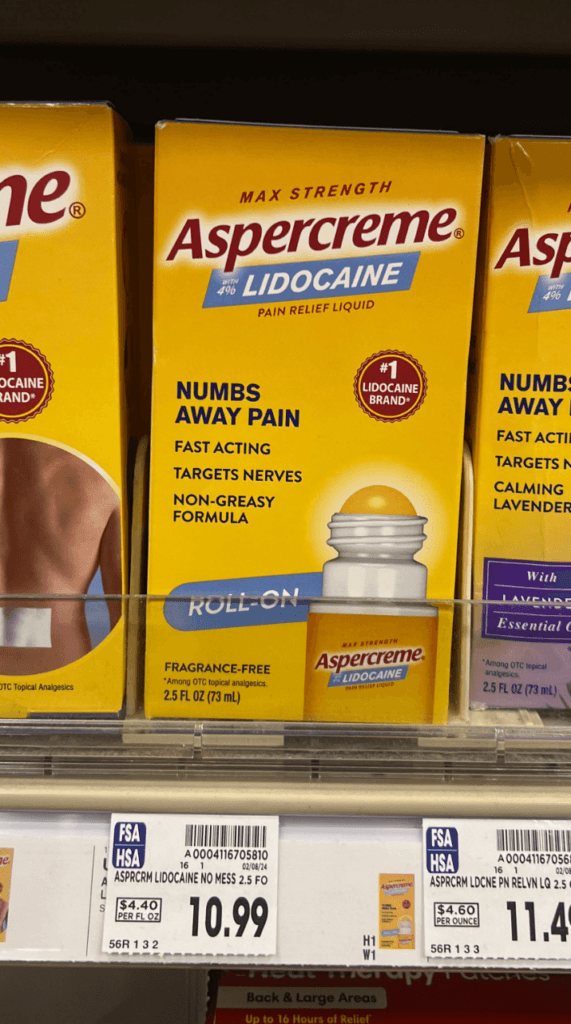 Aspercreme Kroger Shelf Image