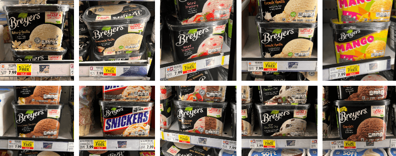 Breyers Ice Cream Kroger Shelf Image