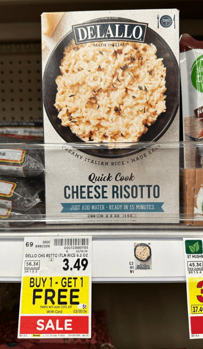DeLallo Cheese Risotto Kroger Shelf Image