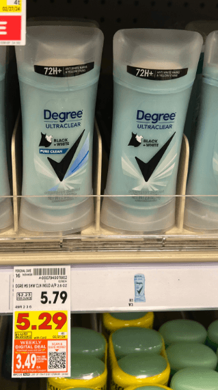 Degree Ultraclear Kroger Shelf Image
