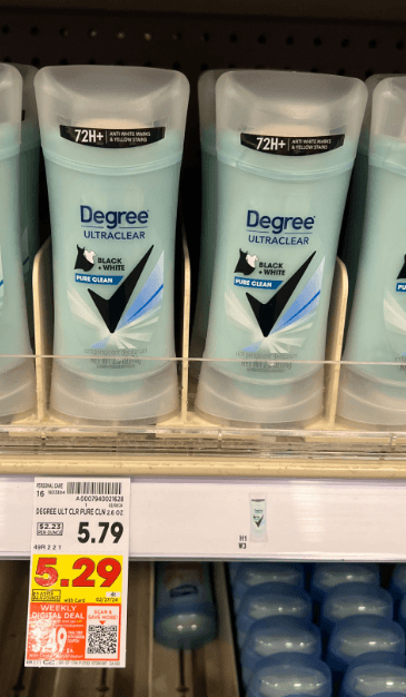 Degree Ultraclear Kroger Shelf Image
