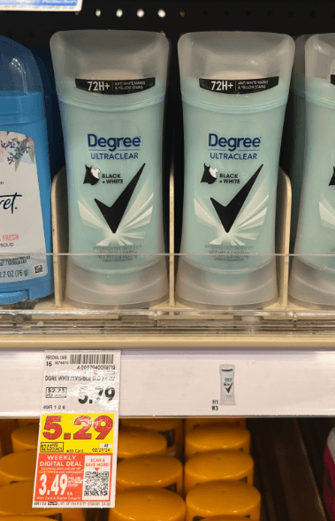 Degree Ultraclear Kroger Shelf Image