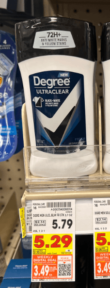 Degree Ultraclear Kroger Shelf Image