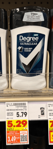 Degree Ultraclear Kroger Shelf Image