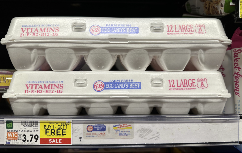 Eggland's Best Eggs Kroger Shelf Image