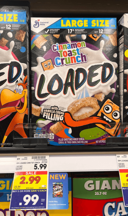 General Mills Loaded Trix Kroger Shelf Image
