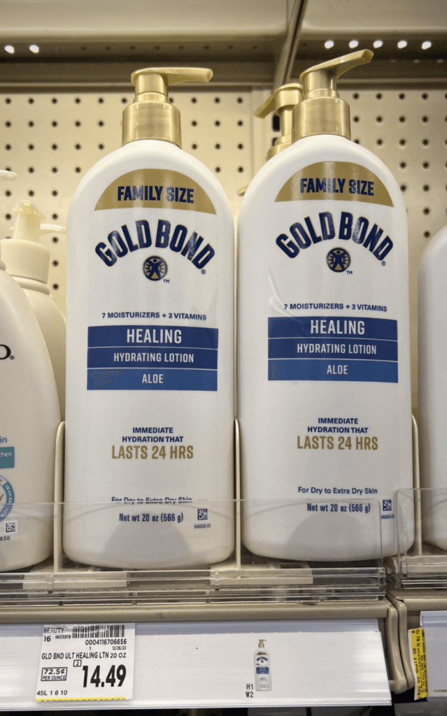 Gold Bond Lotion Kroger Shelf Image