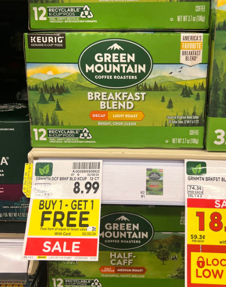 Green Mountain Kroger Shelf Image