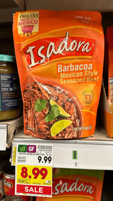 Isadora Barbacoa Beef Kroger Shelf Image