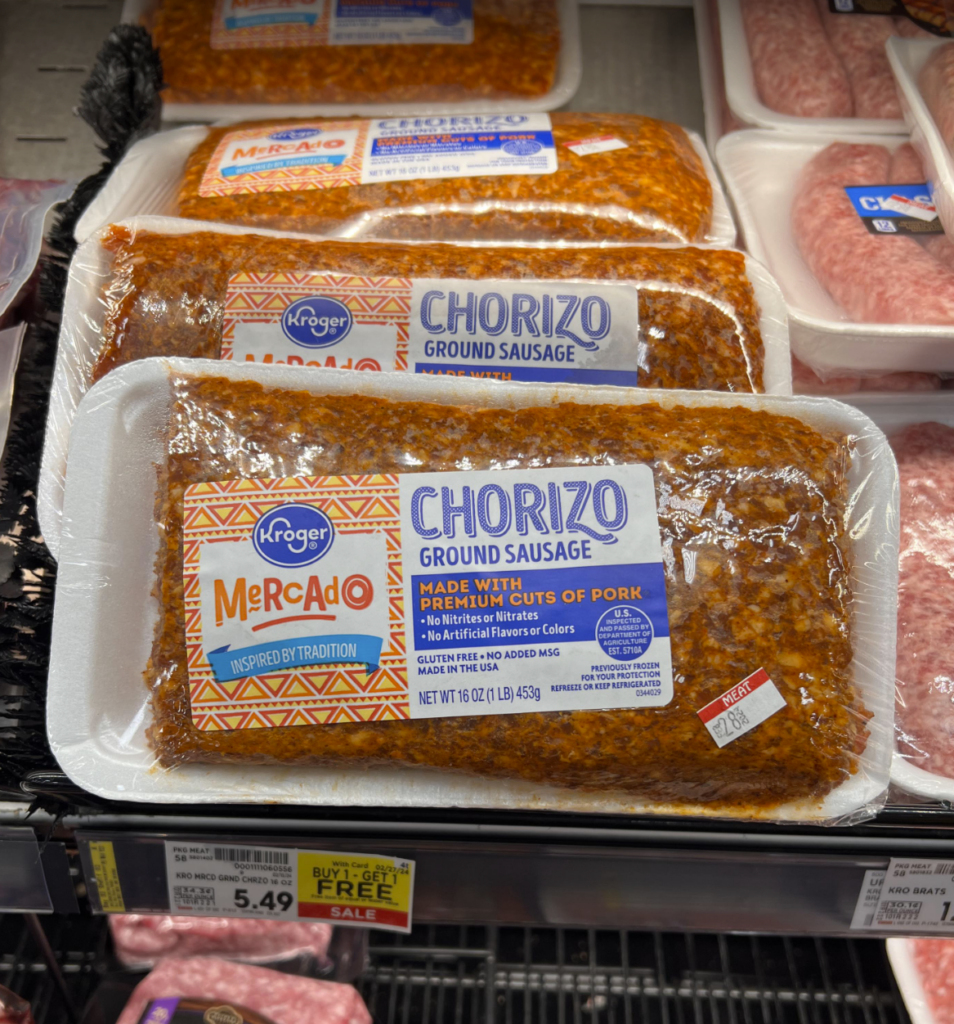 Kroger Chorizo Shelf Image