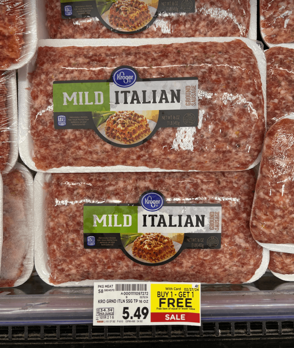 Kroger Fresh Dinner Sausage, Ground Sausage and Meatballs are B1G1 FREE ...