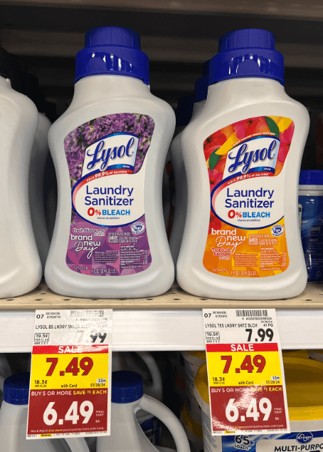 Lysol Laundry Sanitizer Kroger Shelf Image