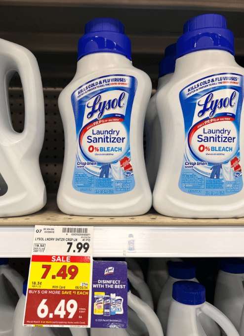 Lysol Laundry Sanitizer Kroger Shelf Image