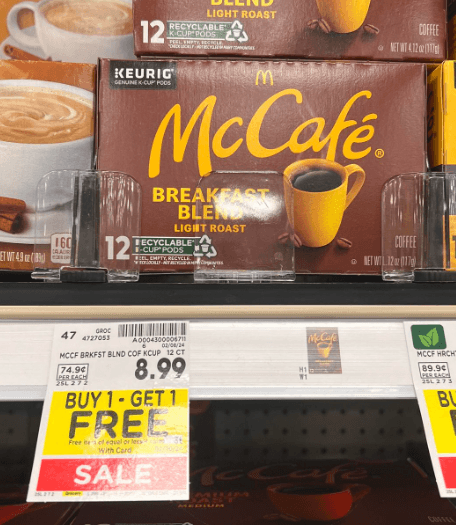 McCafe Coffee Kroger Shelf Image