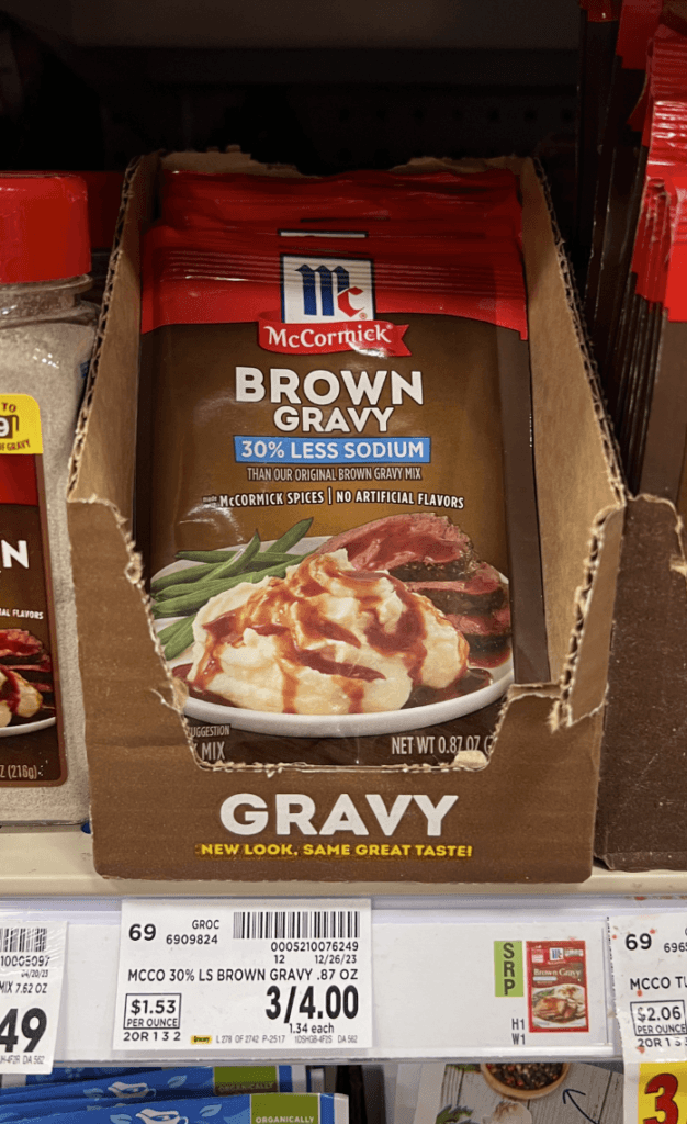 McCormick Brown Gravy Kroger Shelf Image