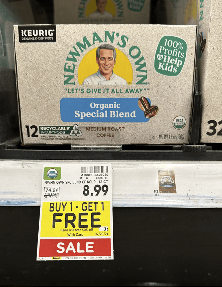 Newman's Own Coffee Kroger Shelf I