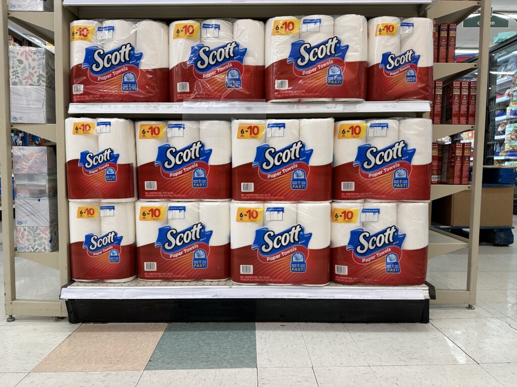 scott paper towels kroger shelf image