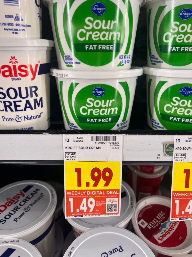 kroger sour cream shelf image
