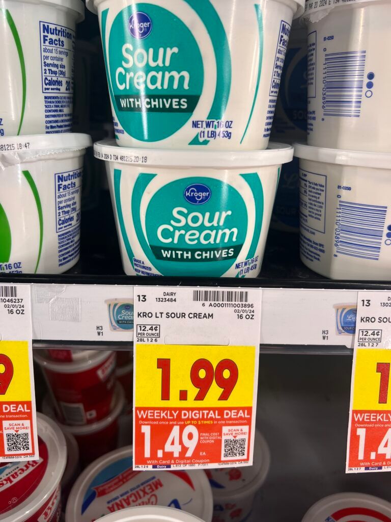 kroger sour cream shelf image