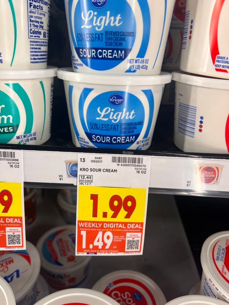 kroger sour cream shelf image