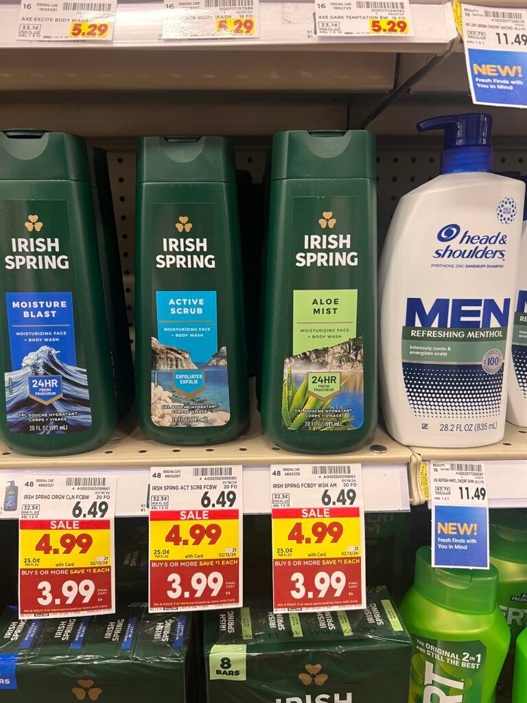 irish spring kroger shelf image