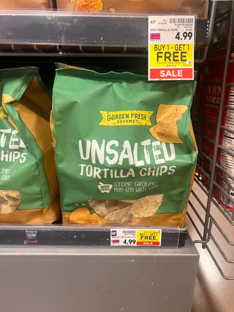 garden fresh tortilla chips kroger shelf image