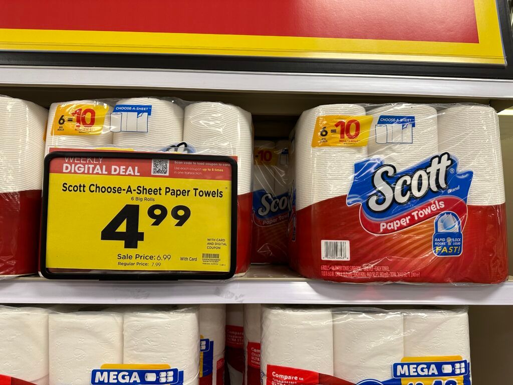 scott paper towels kroger shelf image