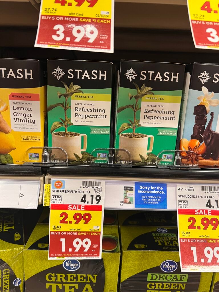 stash tea bags kroger shelf image