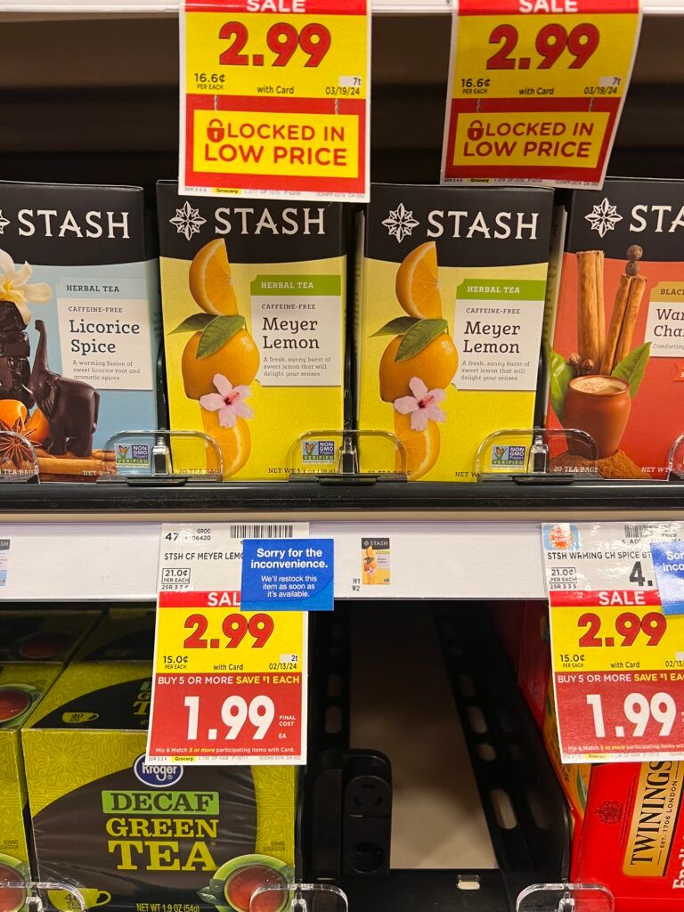 stash tea bags kroger shelf image