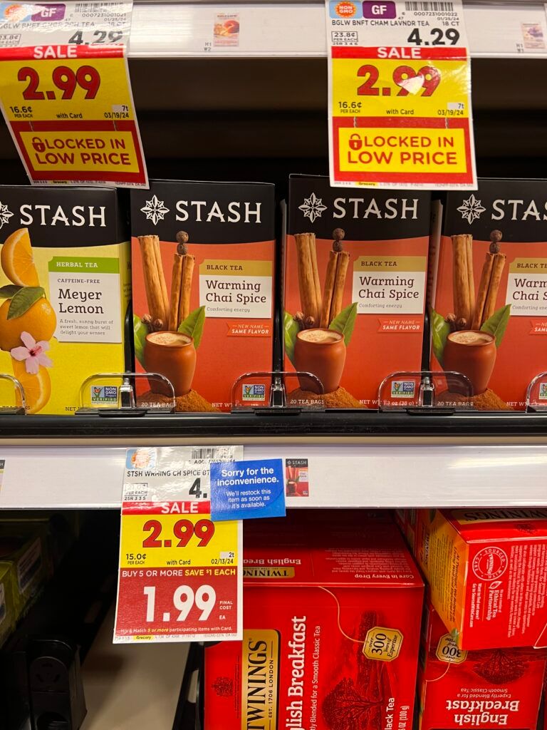 stash tea bags kroger shelf image