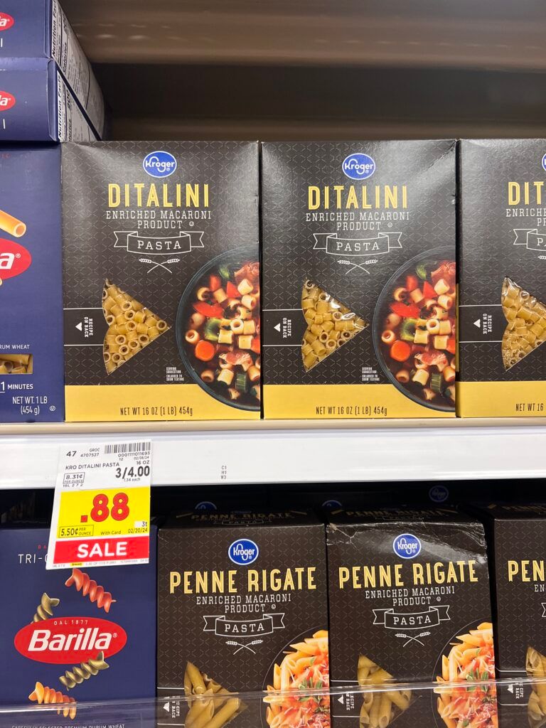 kroger pasta shelf image