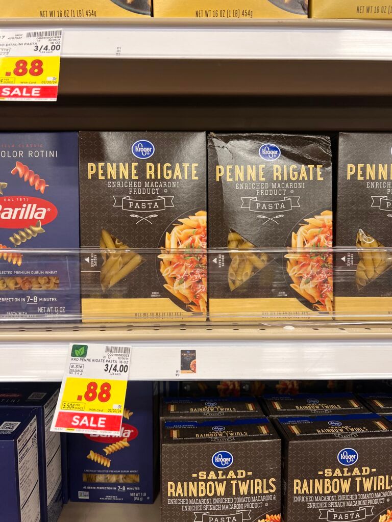 kroger pasta shelf image