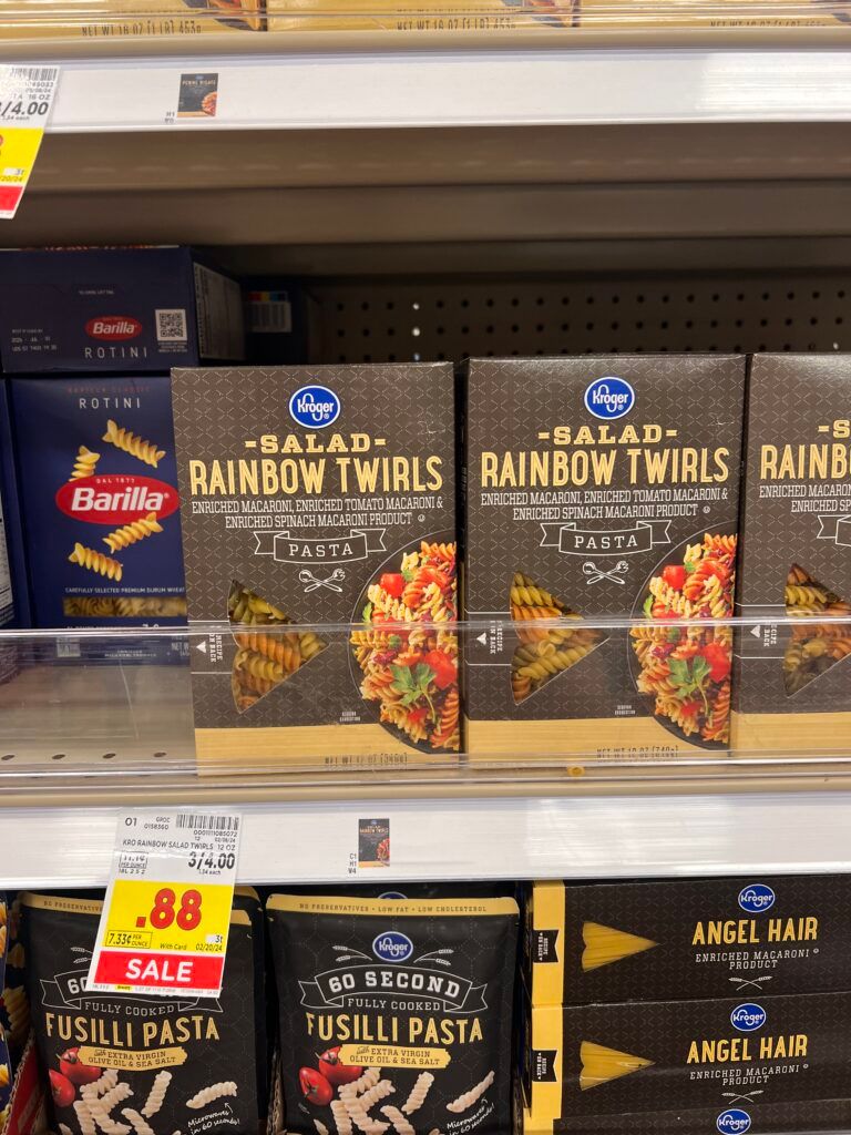 kroger pasta shelf image