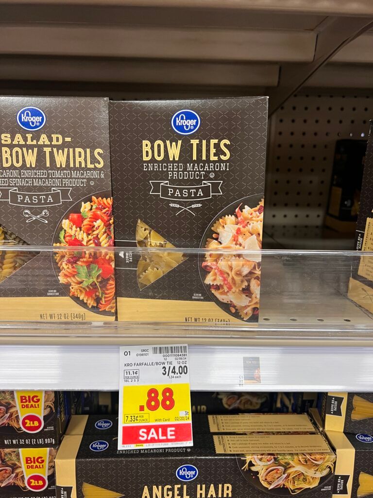 kroger pasta shelf image