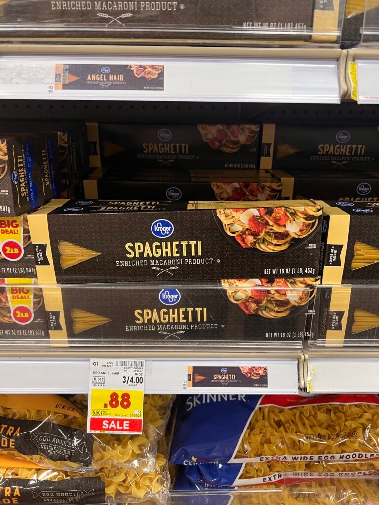 kroger pasta shelf image