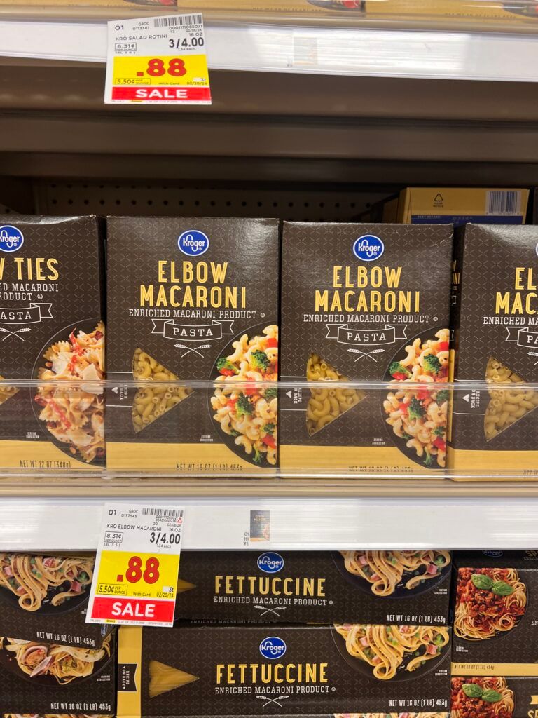 kroger pasta shelf image