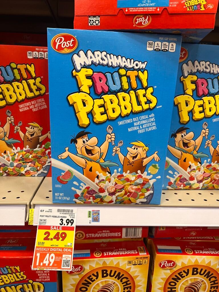 post cereal kroger shelf image