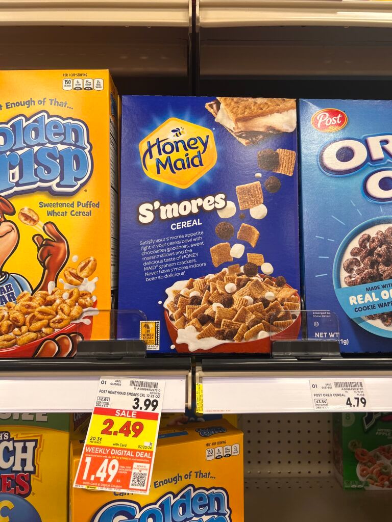 post cereal kroger shelf image