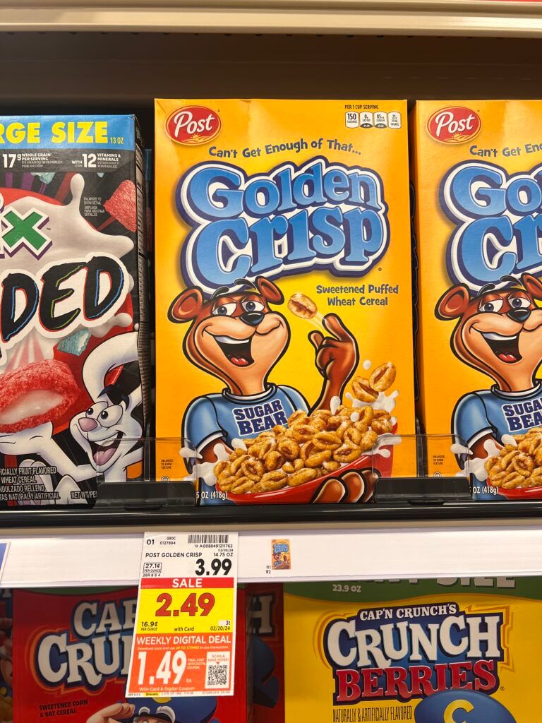 post cereal kroger shelf image