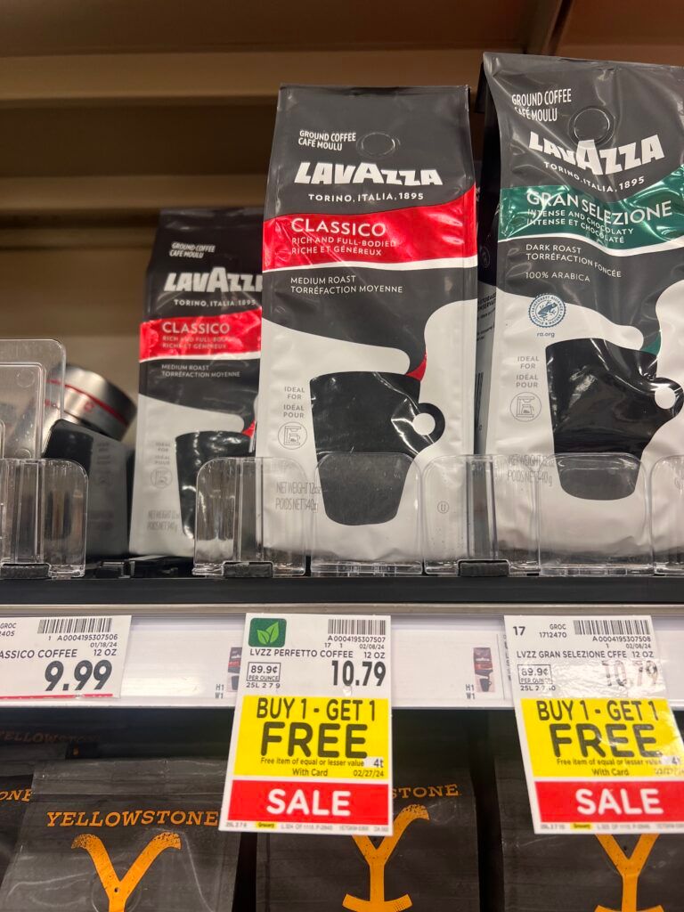 lavazza coffee kroger shelf image