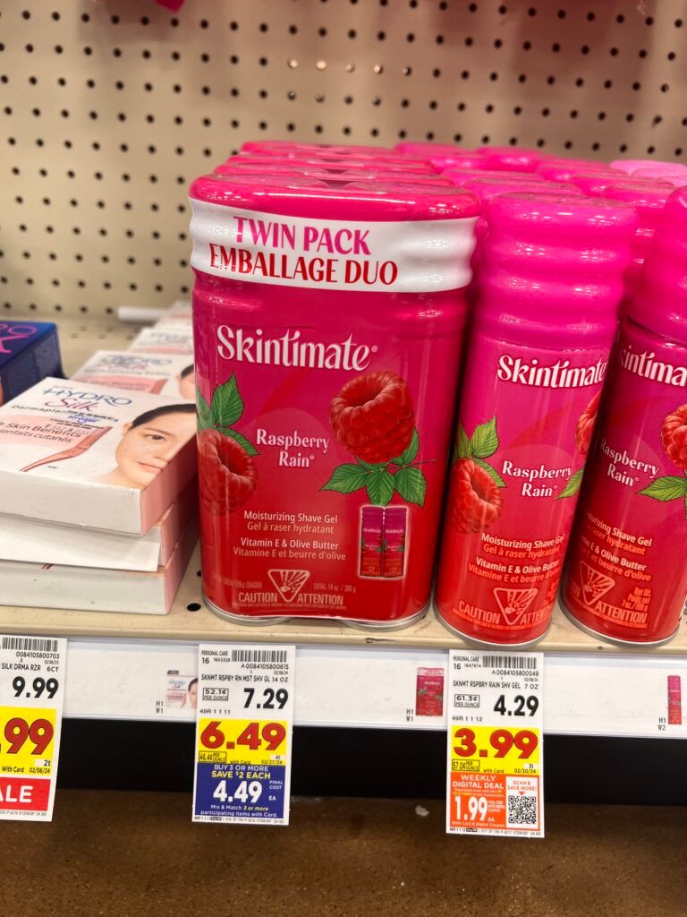 skintimate twin pack kroger shelf image