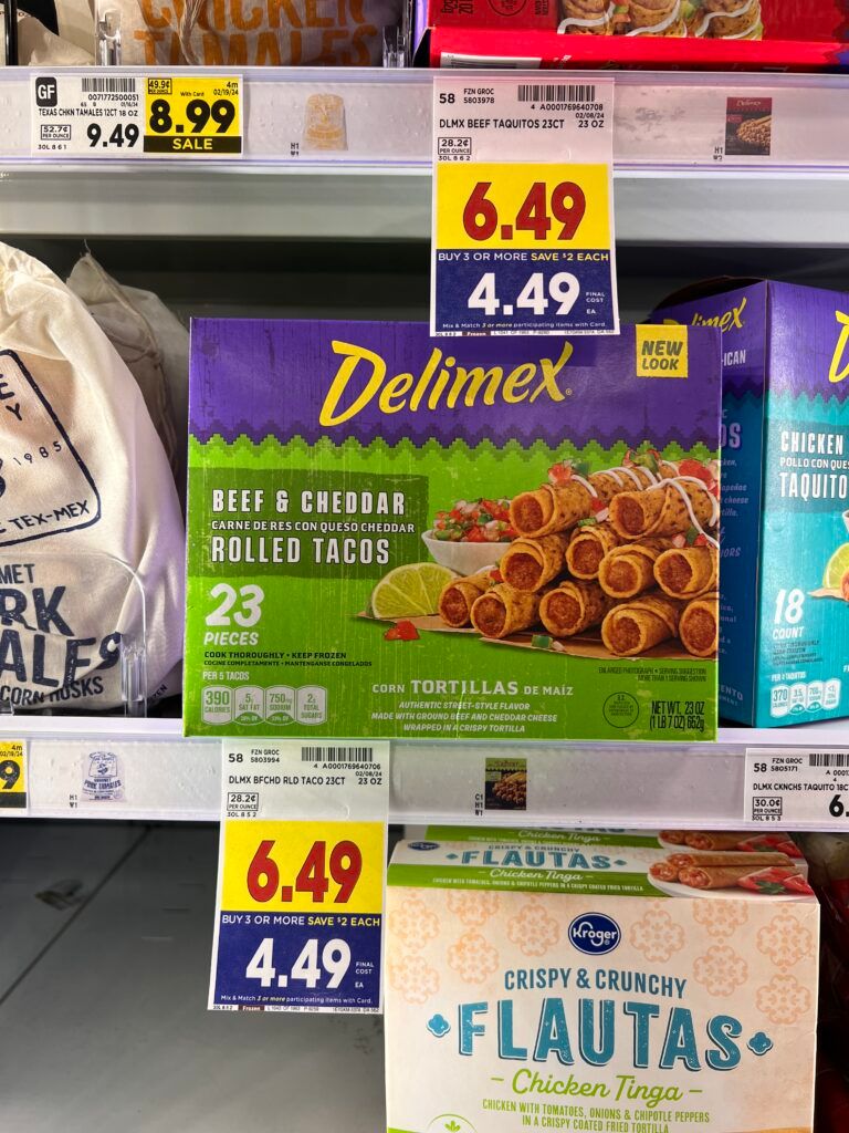 delimex taquitos kroger shelf image