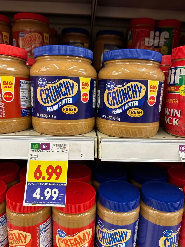 kroger peanut butter shelf image