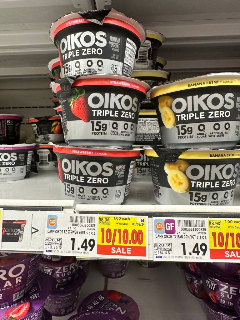 oikos yogurt kroger shelf image
