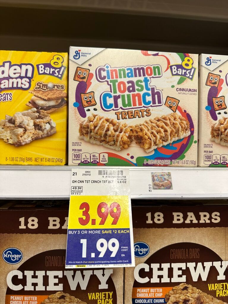 GM treat or oat bars kroger shelf image