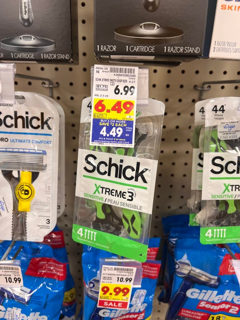 schick razors kroger shelf image