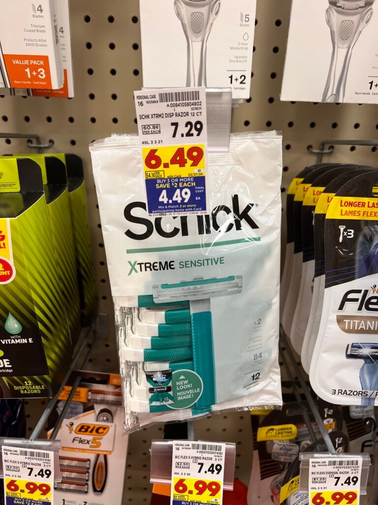 schick razors kroger shelf image
